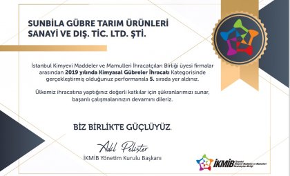 İKMİB 2019 İHRACATIN YILDIZLARI